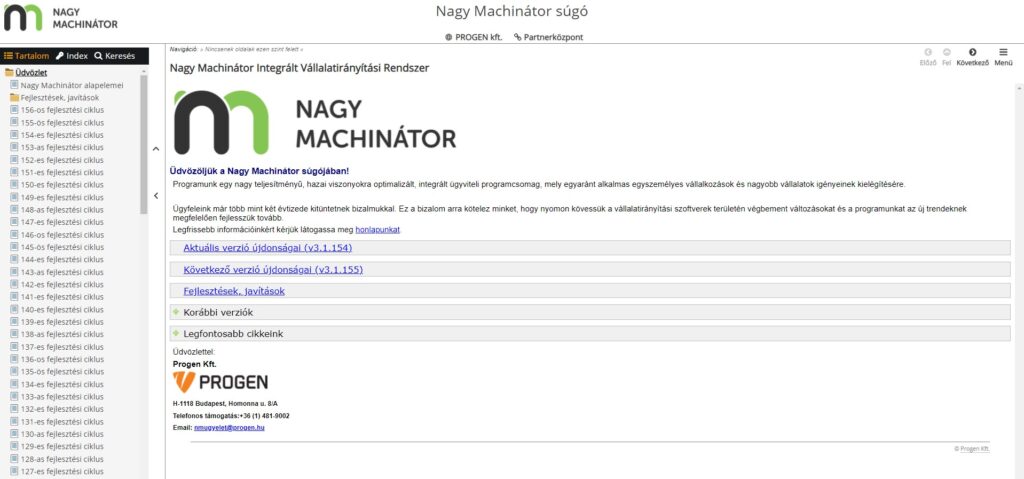 Progen vállalatirányítási, ügyviteli rendszerek